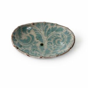 Artisanal Ceramic Dish Seafoam Blue Trinket Soap Jewelry Tray boho home decor